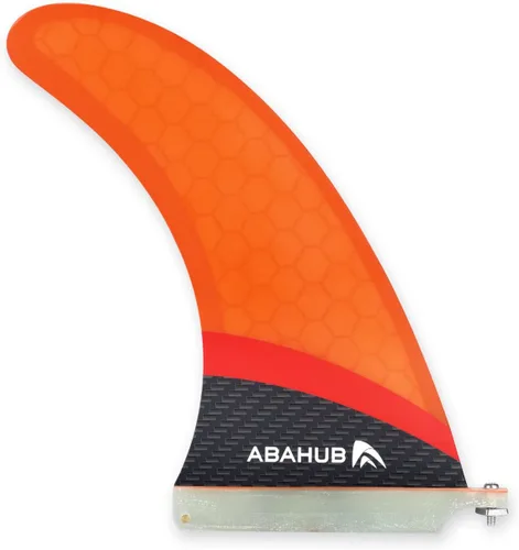 Vista 12 de Abahub Aleta central única SUP de 9/10 pulgadas con 1 tornillo de aleta sin herramienta, aletas de repuesto de SUP reforzadas con fibra de vidrio