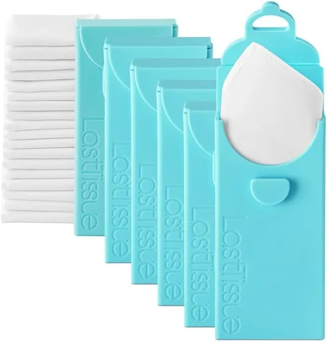 Vista 11 de LastTissue® Paquete de pañuelos de algodón reutilizable Toallas faciales y pañuelos para hombres y mujeres – Pañuelo facial lavable y sostenible
