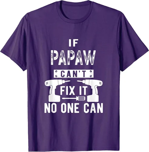 Vista 19 de If Papaw Can't Fix It No One Can Grandpa T-Shirt Asphalt Grey