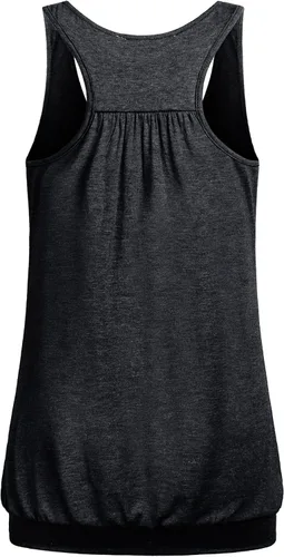 Vista 2 de Wobity Camiseta sin mangas con espalda cruzada para mujer, ajuste holgado, parte inferior con bandas para yoga