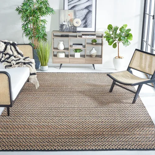 Vista 19 de SAFAVIEH Natural Fiber Collection Runner - 2'3" x 7', Natural & Black, Handmade Hemp, Ideal for The Living Room, Dining, Bedroom (NFB701Z)