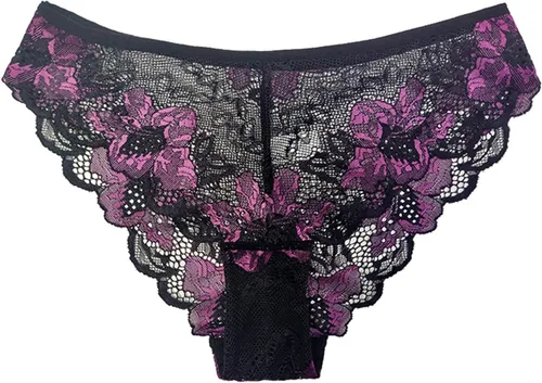 Vista 4 de Banamic Tangas sexy para mujer, ropa interior, tangas en T, espalda baja, hipster