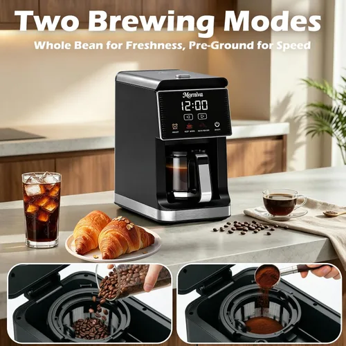 Vista 3 de Cafetera de goteo con molinillo integrado de 5 tazas