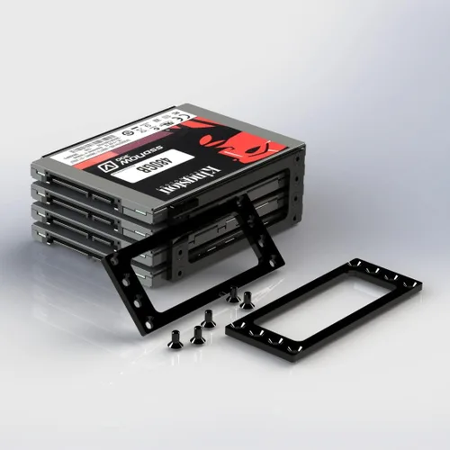 Vista 2 de 2.5 pulgadas PC SSD HDD jaulas soporte de estado sólido marco de unidad de múltiples capas apilamiento externo HD gabinete base base SATA PATA