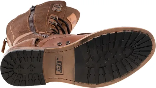 Vista 4 de J75 Señuelo ligero para hombre Altura de la rodilla Cordones y cremallera interior Combate Táctico Ejército Botas militares con puntera