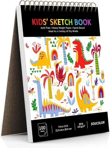 Vista 15 de Soucolor Suministros Escolares Cuaderno de bocetos de 9 x 12 pulgadas para profesor y estudiante de secundaria, paquete de 1 cuaderno de bocetos