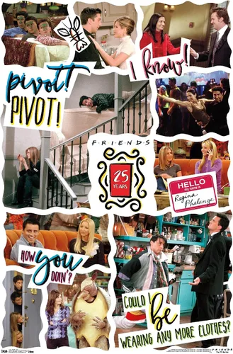 Vista 9 de Trends International Friends - 25th Wall Poster, 14.725" x 22.375", Barnwood Framed Version