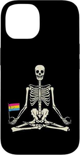 Vista 4 de Skeleton Yoga Pansexual Flag Yogi Asana Pan Pride LGBT Gift Case for iPhone 17
