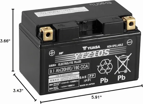 Vista 3 de Yuasa YTZ10S batería