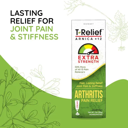 Vista 8 de T-Relief Crema para la artritis árnica +12 medicamentos naturales para aliviar el dolor y la rigidez en las articulaciones de forma natural, 2 onzas