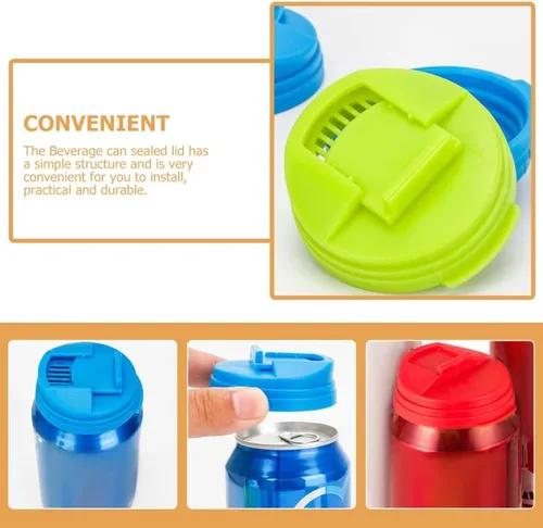 Vista 5 de 5 tapas reutilizables para latas de bebidas, tapas para botellas de cerveza y refrescos, para refrescos y protección contra salpicaduras