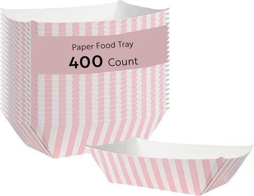 Vista 14 de Restaurantware -Bio Tek - Bandejas de alimentos de 2 onzas, 400 bandejas de papel desechables para alimentos, resistentes, a prueba de grasa, botes