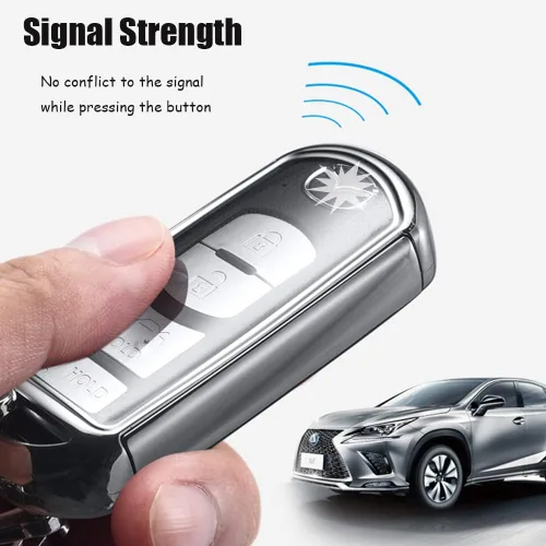 Vista 4 de Funda para llavero compatible con Mazda 2 3 5 6 8 CX-3 CX-4 CX-5 CX-7 CX-9 Atenza Axela MX5 Speed3 Miata 2/3/4 botón de protección completa con Azul