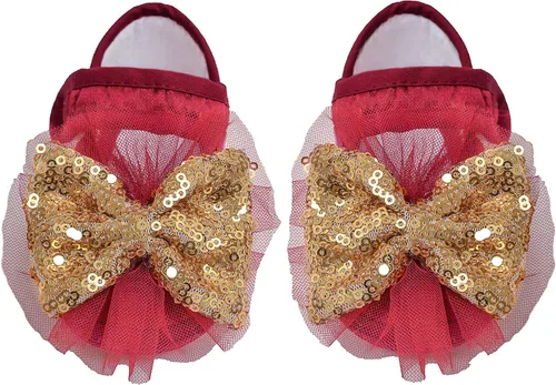 Vista 4 de Lilax Conjunto de 4 piezas de vestido de fiesta de boda de princesa de encaje recién nacido para bebé niña