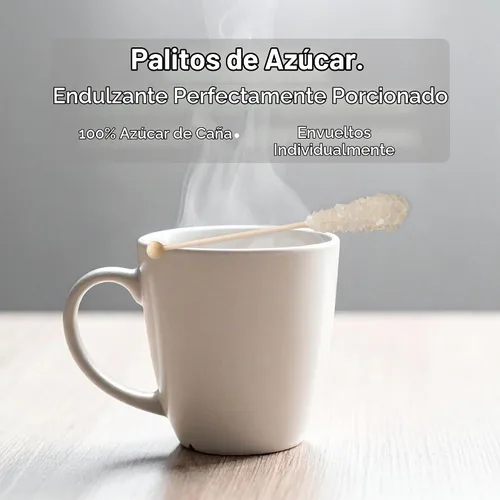 Vista 2 de Civilized Coffee Palitos de azúcar prémium – Agitadores Swizzle Rock Candy para café, té y cócteles, envueltos individualmente (25 unidades)