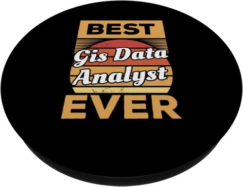 Vista 2 de Vintage Best GIS Data Analyst Ever PopSockets Standard PopGrip