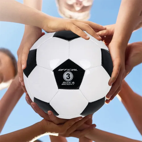 Vista 7 de Balón de fútbol para niños, tamaños 3, pelotas de fútbol tradicionales clásicas para jóvenes, perfectas para exteriores e interiores, partido