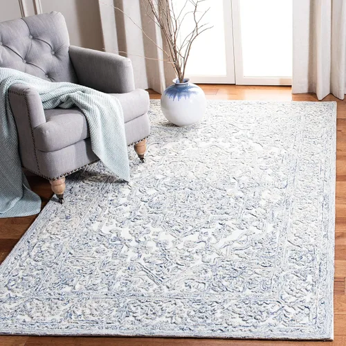 Vista 17 de SAFAVIEH Trace Collection Alfombra de pasillo, 2 pies 3 pulgadas x 8 pies, marfil y carbón, lana hecha a mano, ideal para zonas de alto tráfico