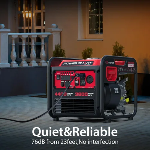 Vista 4 de PowerSmart Generador portátil de 4400 vatios con tecnología de inversor