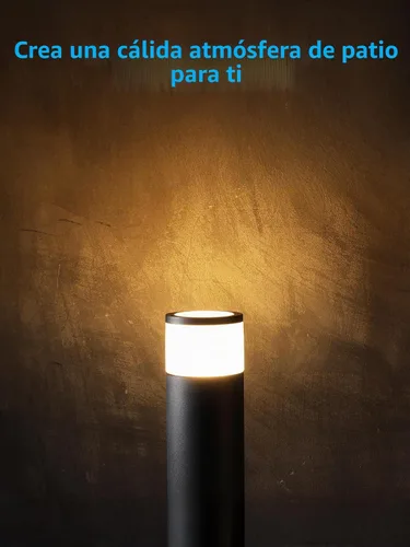 Vista 2 de LEONLITE Paquete de 4 luces de camino de bolardo de bajo voltaje, 5W 400LM, 3000K