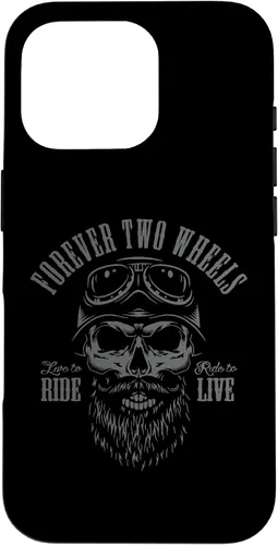 Vista 20 de Forever Two Wheels Biker Skull with Beard Motorcycle Design - Carcasa para iPhone 17