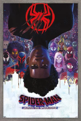 Vista 11 de Trends International Marvel Spider-Man: Across the Spider-Verse - Póster oficial de pared de una hoja, 22.38 x 34 pulgadas, versión enmarcada