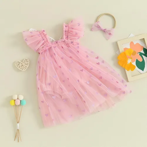 Vista 4 de Disfraz de hada para bebé, niña, alas de mariposa, manga de mosca, tutú de tul, ropa de verano infantil