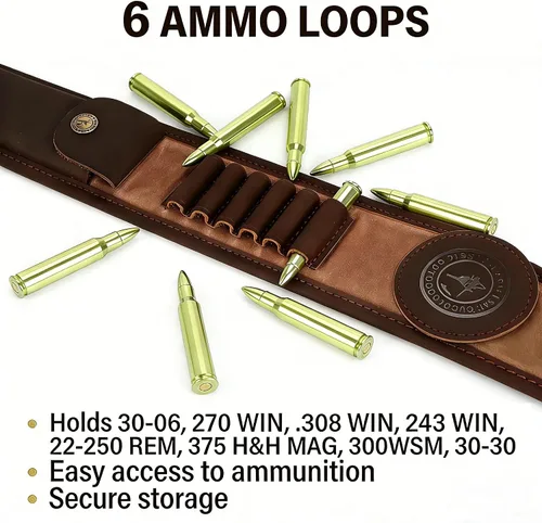 Vista 4 de TOURBON Eslinga para arma/Correa para rifle con portacartuchos para .30-06 .30-30 .45-70 .233 with Shell Holder for .30-06 .30-30 .45-70 .233