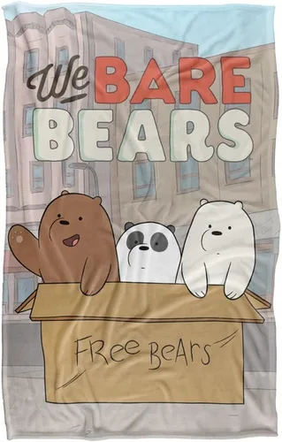 Vista 2 de We Bare Bears Baby Bears Manta de tacto sedoso súper suave de 36 x 58 pulgadas