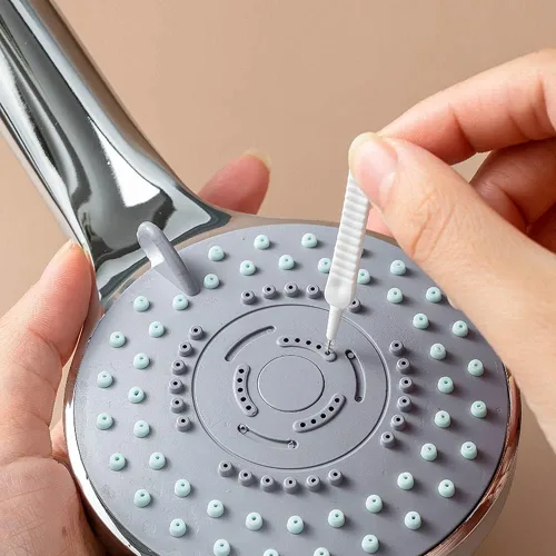 Vista 3 de Cepillo de limpieza para boquilla de ducha, 20 piezas, cabezal de agujero antiobstrucción, multifuncional, pequeño para poros, baño, suministros