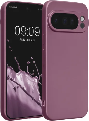 Vista 233 de kwmobile Funda compatible con Google Pixel 9 - Funda protectora delgada de TPU para teléfono - Acabado mate suave - Piedra antigua