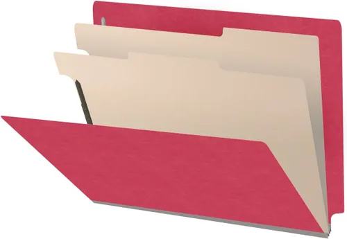 Vista 13 de Carpetas de color con pestaña final resistente, tamaño carta de 18 puntos, expansión de 2 pulgadas, 2 divisores, azul (caja de 10)