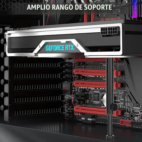 Vista 7 de Soporte Alto para GPU - Soporte Ajustable Resistente Anti-Hundimiento para GPU y Base de Soporte para Tarjeta Gráfica, Altura 4.53"-8.27