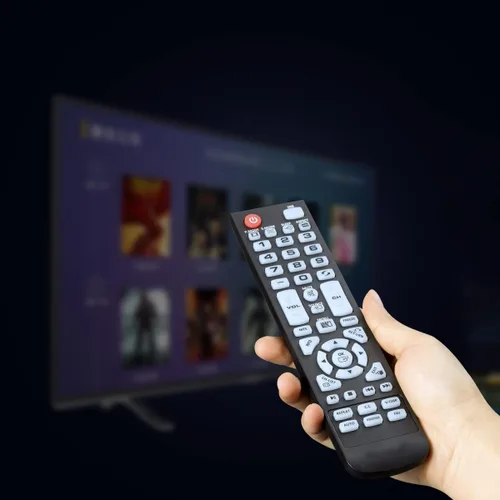 Vista 5 de Mando a distancia de repuesto apto para todos los elementos TV serie 100 E1AC19N E1AA24N E1AA24N-G ELEFT2416 E1AA32N E4AA43N E4AA50N E4AA55N E4AA65N