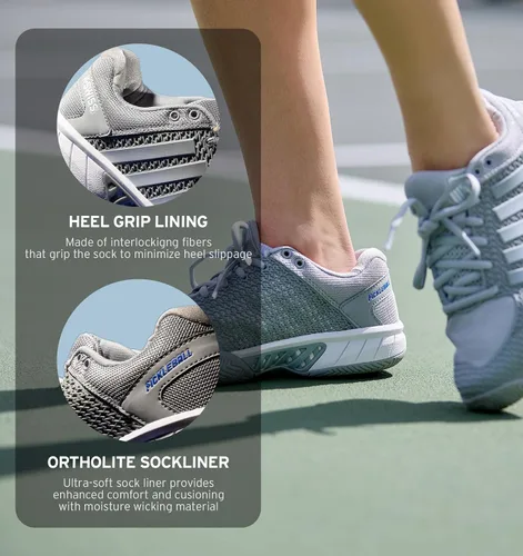 Vista 3 de K-Swiss Express Light Pickleball - Zapatillas para mujer, color blanco