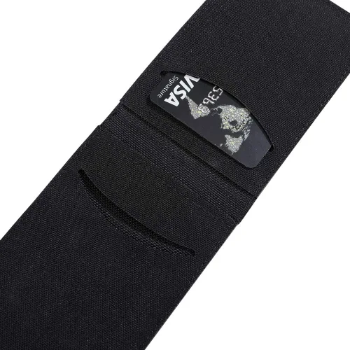 Vista 5 de EXCELLENT ELITE SPANKER Funda delgada y plegable con bolsillo frontal para tarjetas de crédito con 2 ranuras para tarjetas (negro)