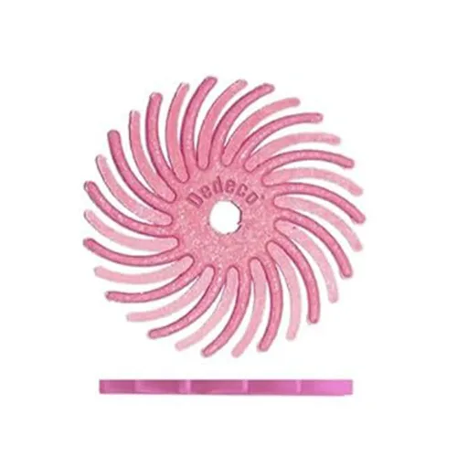 Vista 13 de Dedeco Sunburst - Discos de cerdas radiales (12 unidades, 3/4 pulgadas, curvados, grano azul 400 (fino), óxido de aluminio para pulido y acabado
