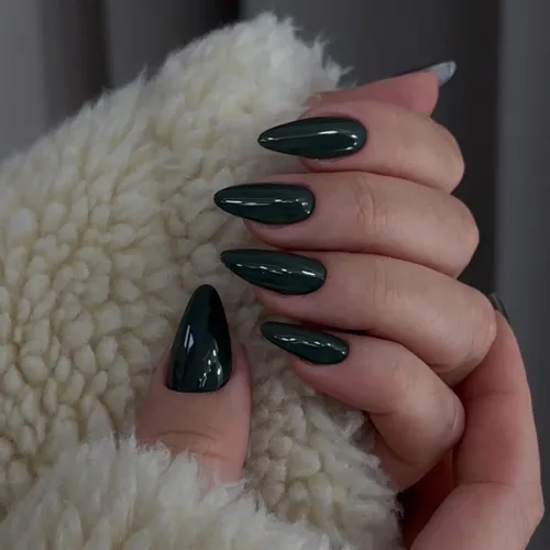 Vista 24 de Uñas postizas a presión color rosa bebé con forma de almendra, 48 piezas, uñas postizas gruesas neutras para mujeres, uñas de almendra medianas a