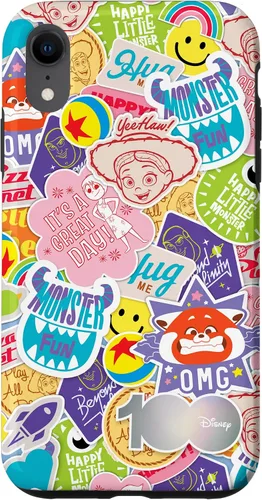 Vista 24 de Funda para iPhone 16 Disney 100 Pixar Happy Faces and Happy Stickers D100
