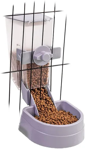 Vista 13 de Oncpcare Dispensador Automático de Alimentos para Conejos de 1L, Cuencos de Alimentos y Agua para Conejos, Comedero Pequeño para Mascotas con Tapa