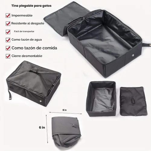 Vista 8 de Mispace - Jaula portátil de doble compartimiento para exposición, para gatos, cómoda jaula de viaje para perros con bolsa de transporte, 2 Negro