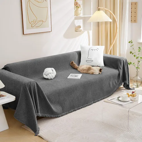 Vista 35 de MEETSKY Funda para Sofá Funda de Sofá Lavable Funda para Sofá de Dos Plazas Fundas Individuales de Chenilla para Sofá Sala de Estar Perros Protector