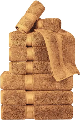 Vista 109 de BNM Toallas de Algodón Egipcio de Peso Pesado, Ideales para Baño, Ducha, Spa, Hotel, 800 GSM, Toallas Faciales/de Aseo, Toallas de Mano, Toallas