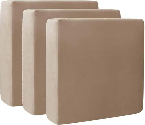 Vista 20 de Fundas de cojín de terciopelo para sofá, funda elástica para cojín de sofá suave, protector de muebles extraíble y lavable para sala de estar, Negro