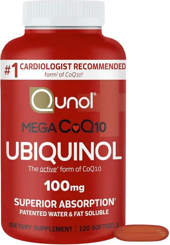 Vista 9 de Qunol Mega Ubiquinol CoQ10 Suplemento natural de C0Q10 solubre en agua y grasa para una absorción superior, patentada, antioxidante para la salud