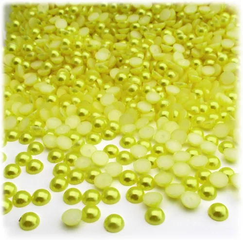 Vista 12 de 144 cuentas de media cúpula con acabado perlado, redondas, 0.197 in, azul aguamarina