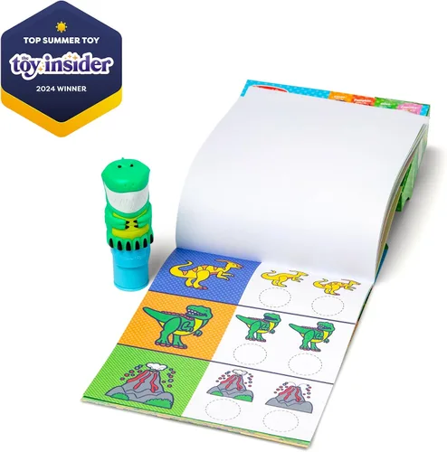 Vista 4 de Melissa & Doug Paquete de dinosaurios Wow!™ Sticker Wow!™: libro de actividades de 24 páginas, sello adhesivo recargable, mini almohadilla, 500