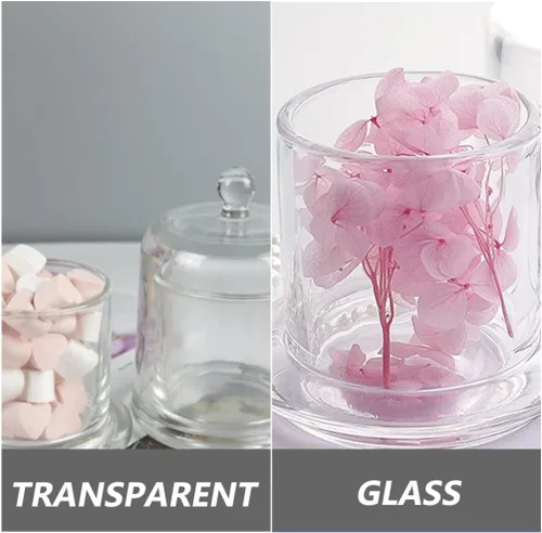 Vista 5 de Zerodeko Mantequillera de cristal con tapa con asa, contenedor de almacenamiento de aperitivos de frutas y postres, caja de queso rústica