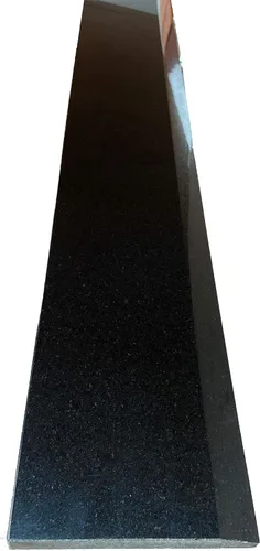 Vista 2 de Tenedos Hollywood One - Azulejo de umbral de piso de granito para puerta de mármol negro biselado alto, pulido, sin mantenimiento, resistente a