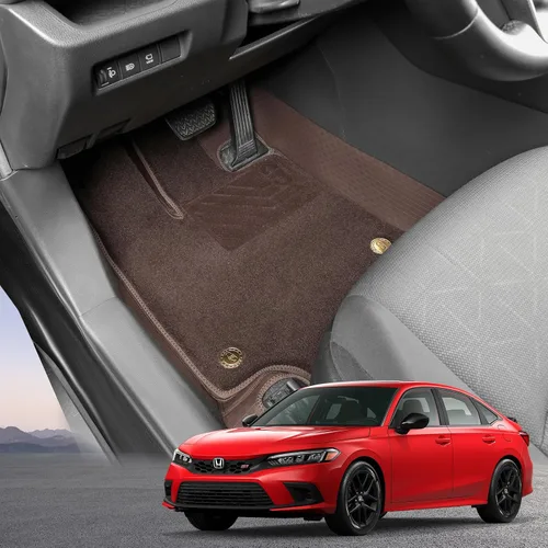 Vista 9 de EKR Alfombrillas personalizadas para Honda Civic Sedan 2016-2021, alfombrilla delantera y de segunda fila para automóvil Civic 2016 2017 2018 2019